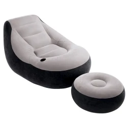 Надувное кресло Intex Ultra Lounge 102х137х79 см, с пуфиком Надувное кресло Intex Ultra Lounge 102х137х79 см, с пуфиком
