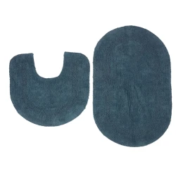 Набор ковриков для ванной JYSK Lerdala 47x75/47x47 см, хлопок, Blue