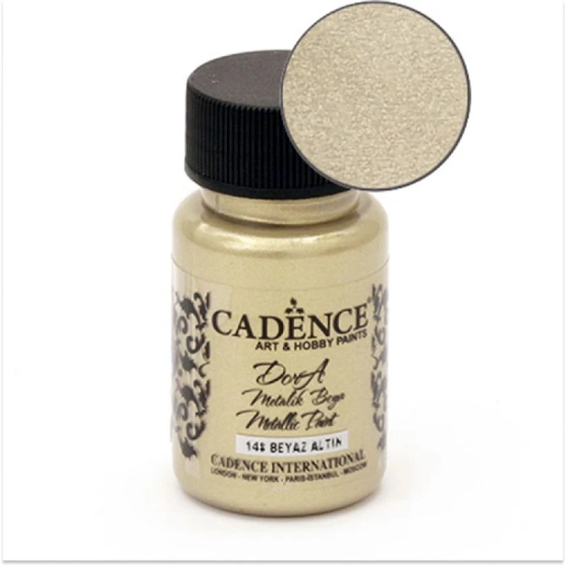 Краска-металлик Cadence Dora Metallic Paint 148 White Gold 50 мл