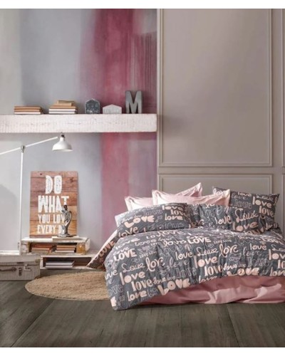 Yataq dəsti Pima Cotton QQ-QQ-080, yorğan üzü 200x220 sm, mələfə 220x240 sm, yastıq üzü 50x70 sm (2 əd), ikinəfərlik, pambıq, rəngbərəng