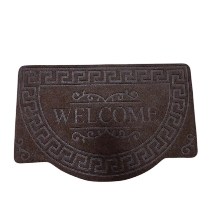 Коврик придверный SHA-2937, 45х70 см, войлок/резина, коричневый