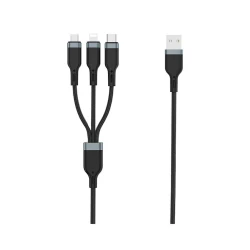 Kabel USB Wiwu PT05 Platinum Charger 3 in 1 USB - Lightning, MicroUSB, USB-C, Qara