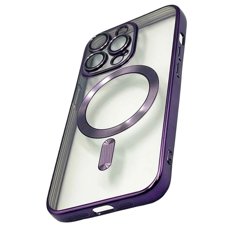 Çexol 888_store_533 MagSafe Apple iPhone 14 Pro üçün Bənövşəyi/Şəffaf