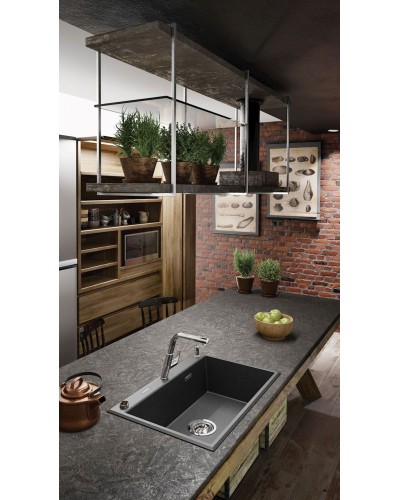 Mətbəx çanağı Deante Eridan ZQE_S103, qranit, boz, 70x52x21 sm