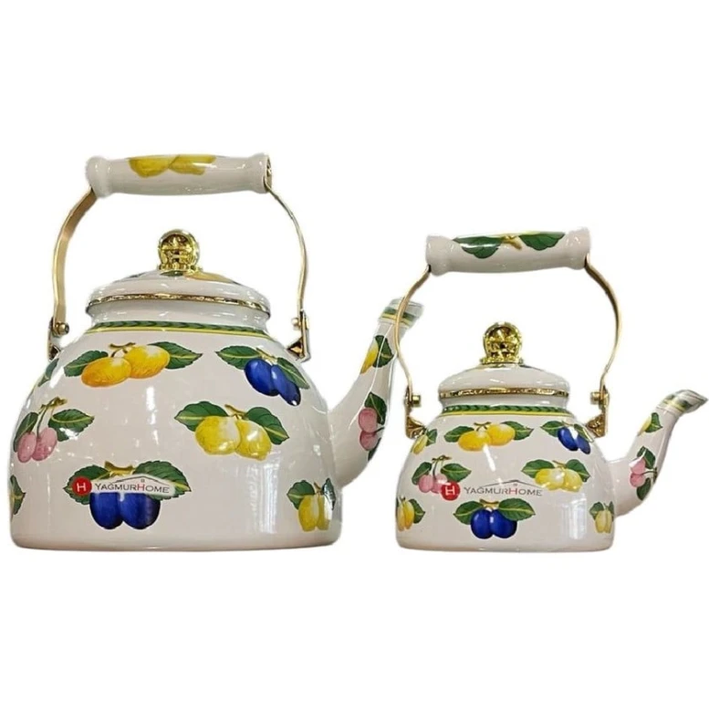 Набор чайников 2630, нержавеющая сталь, разноцветный 3.5/1 л