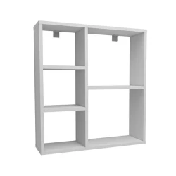 Полка Ev Plus Myra 12115536, ЛДСП, белая, 70x20x74 см