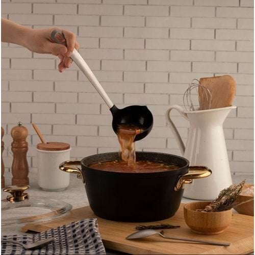 Кастрюля Ozlife, гранит, черная, 30 см, 14 л Кастрюля Ozlife, гранит, черная, 30 см, 14 л