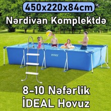 Hovuz Intex 7127TX28273N, karkas, həcm 7127 l, göy, 450x220x84 - 7127TX28273N