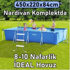 Hovuz Intex 7127TX28273N, karkas, həcm 7127 l, göy, 450x220x84 - 7127TX28273N