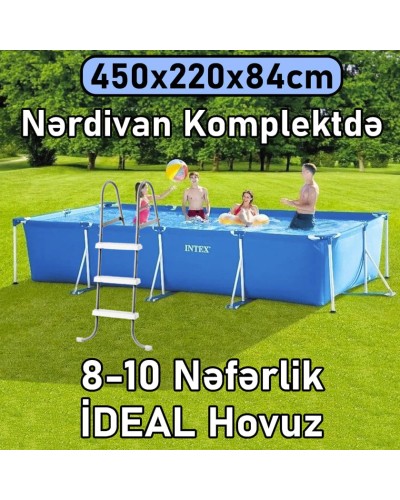 Hovuz Intex 7127TX28273N, karkas, həcm 7127 l, göy, 450x220x84 - 7127TX28273N