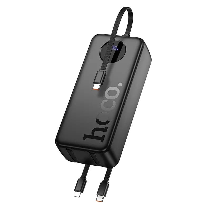 Xarici akkumulyator Hoco J132B 30000mAh Black və hədiyyə Hoco X88 cable Usb-Micro