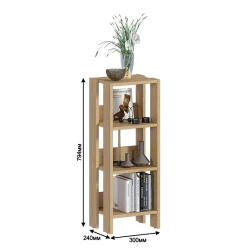 Stellaj 3563_StellajOpenSmallSomona, 24х30х79.4 sm, LDSP, açıq qəhvəyi