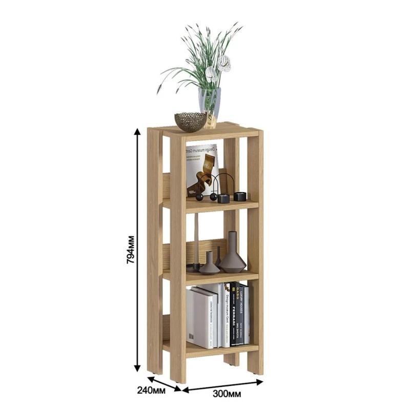 Stellaj 3563_StellajOpenSmallSomona, 24х30х79.4 sm, LDSP, açıq qəhvəyi