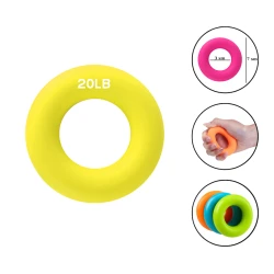 Кистевой эспандер Gymnic 1135 силикон, желтый, 7 см, 20 LB, 9 кг