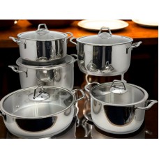 Qazan dəsti Luxe Pot, yüksək istilik tutumu, müxtəlif plitələr üçün, davamlı, funksional, elegant dizayn - LX-MX114