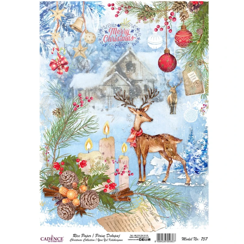 Рисовая бумага для декупажа Cadence A3,757 30x42 см