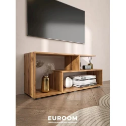 Тумба под ТВ 3563_LETNEWQZol, ЛДСП, коричневая, 50x33x115 см Тумба под ТВ 3563_LETNEWQZol, ЛДСП, коричневая, 50x33x115 см