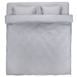 Комплект постельного белья JYSK Kajsa, узоры, пододеяльник 200x220 см, простыня 240x260 см, двуспальный, хлопок