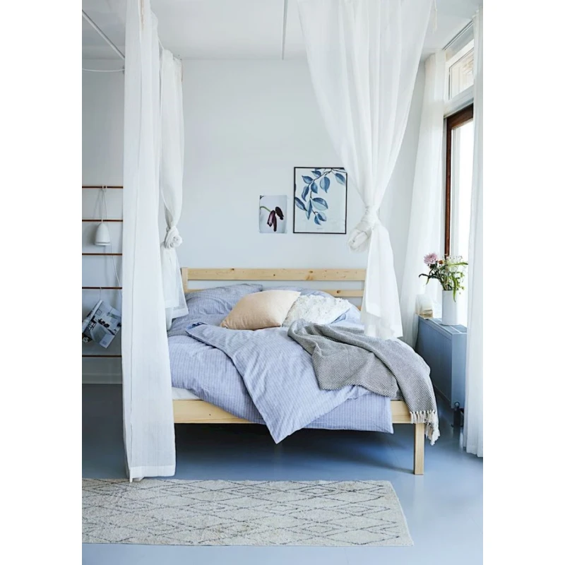 Комплект постельного белья JYSK Kajsa, узоры, пододеяльник 200x220 см, простыня 240x260 см, двуспальный, хлопок