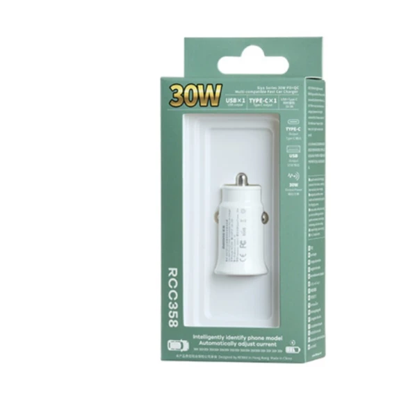 Автомобильное устройство сбора энергии Remax RCC 358 белое 30WTELEDOCTOR