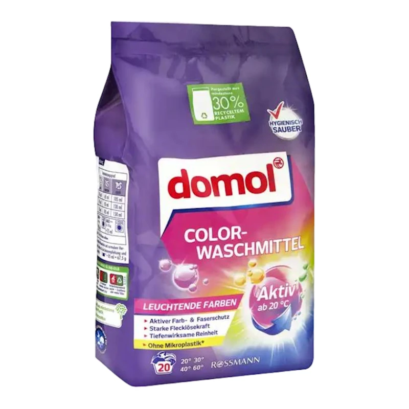 Стиральный порошок Domol, для цветного белья, 1.35 кг, 20 стирок
