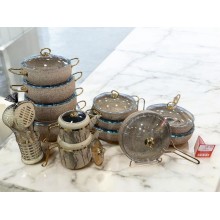 Qazan dəsti Öncü T161100, 30 ədəd, qranit, bej