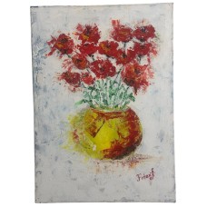 Rəsm Lalələr, kətan, yağlı, 70x50 sm