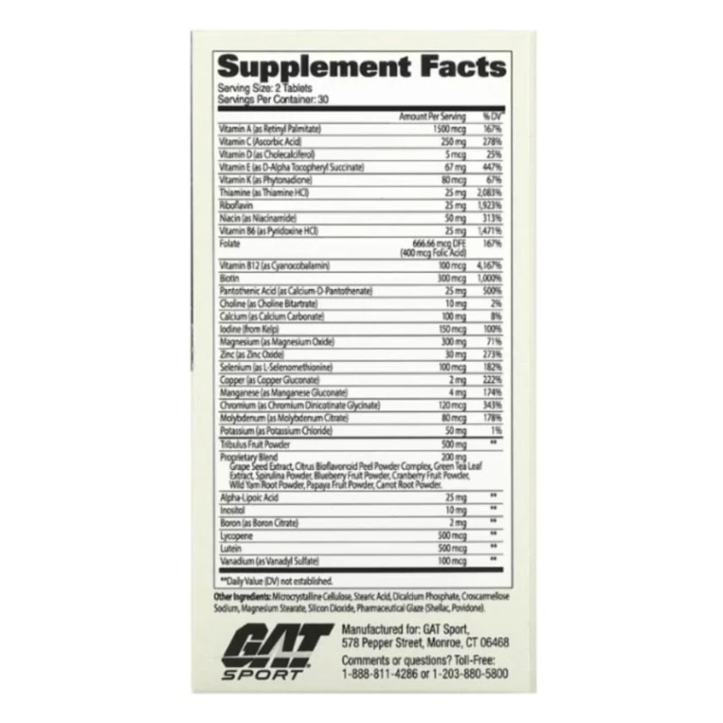 Pəhriz əlavəsi GAT Mens Multi+Test, 60 həb Pəhriz əlavəsi GAT Mens Multi+Test, 60 həb