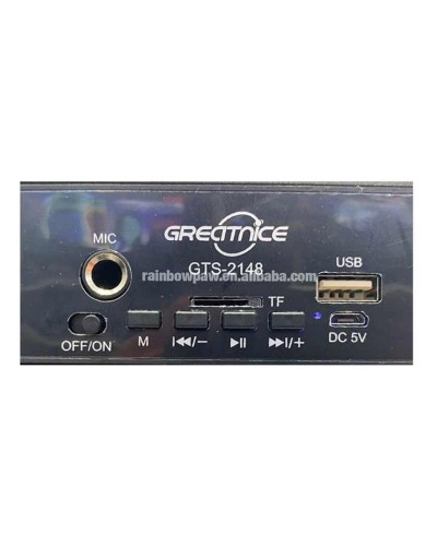 Беспроводной портативный динамик с проводным микрофоном. Gts-2148