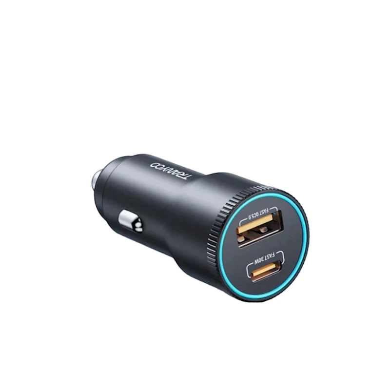 Автомобильное зарядное устройство Tranyoo C22 USB to Type-C Black Автомобильное зарядное устройство Tranyoo C22 USB to Type-C Black