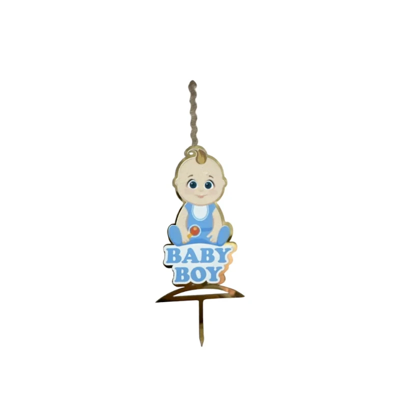 Tort üçün şam Party Shop Baby Boy, PVC, 19x6.5 sm, mavi Tort üçün şam Party Shop Baby Boy, PVC, 19x6.5 sm, mavi