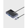 Док-станция ORICO DM-7TS-BK-BP 7-in-1 USB 3.0, 2xUSB-A2.0, PD 100 W, HDMI, 4K/30Hz, VGA:1920*1080P@60Hz, 3.5mm Audio Jack, Blue