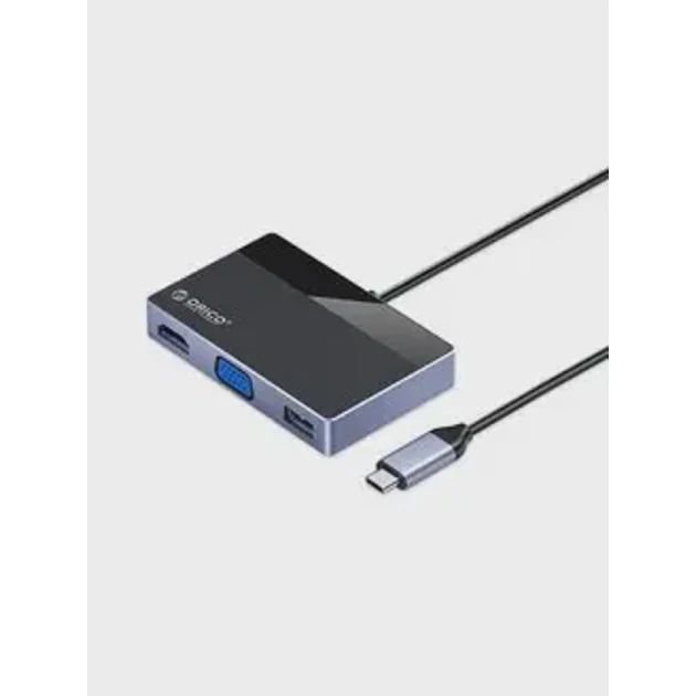 Док-станция ORICO DM-7TS-BK-BP 7-in-1 USB 3.0, 2xUSB-A2.0, PD 100 W, HDMI, 4K/30Hz, VGA:1920*1080P@60Hz, 3.5mm Audio Jack, Blue