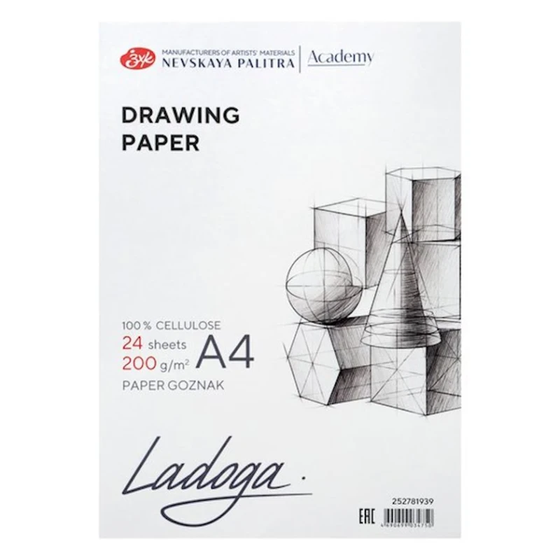 Папка с бумагой Ладога для черчения, А4, 200 г/м², 24 листов Папка с бумагой Ладога для черчения, А4, 200 г/м², 24 листов