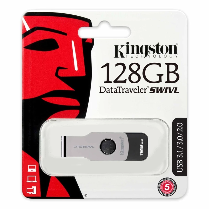 Память Flash Kingston 128GB USB 3.0 DataTraveler SWIVL , Metal Память Flash Kingston 128GB USB 3.0 DataTraveler SWIVL , Metal