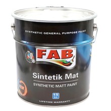 Sintetik boya Fab boya Mat, ağ, 15 l