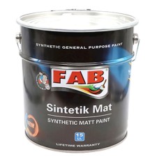 Sintetik boya Fab boya Mat, ağ, 15 l
