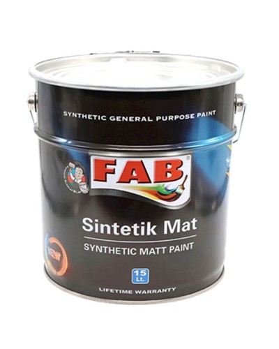 Sintetik boya Fab boya Mat, ağ, 15 l