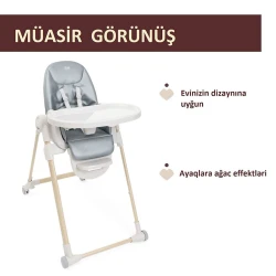 Стульчик для кормления Chicco Polly Armonia Greenery, серый Стульчик для кормления Chicco Polly Armonia Greenery, серый