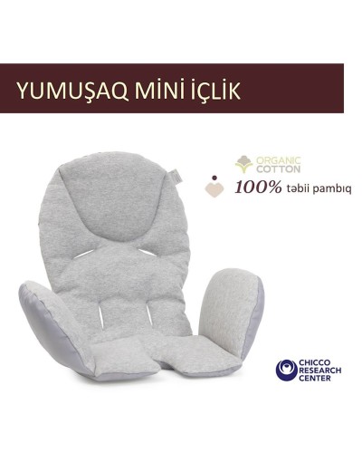 Uşaq yedizdirmə oturacağı Chicco Polly Armonia Greenery, boz
