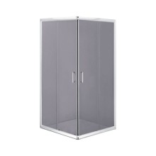 Duş kabini Deante Funkia 80x80x185 sm, kvadrat, bərkidilmiş şüşə, xrom/qrafit