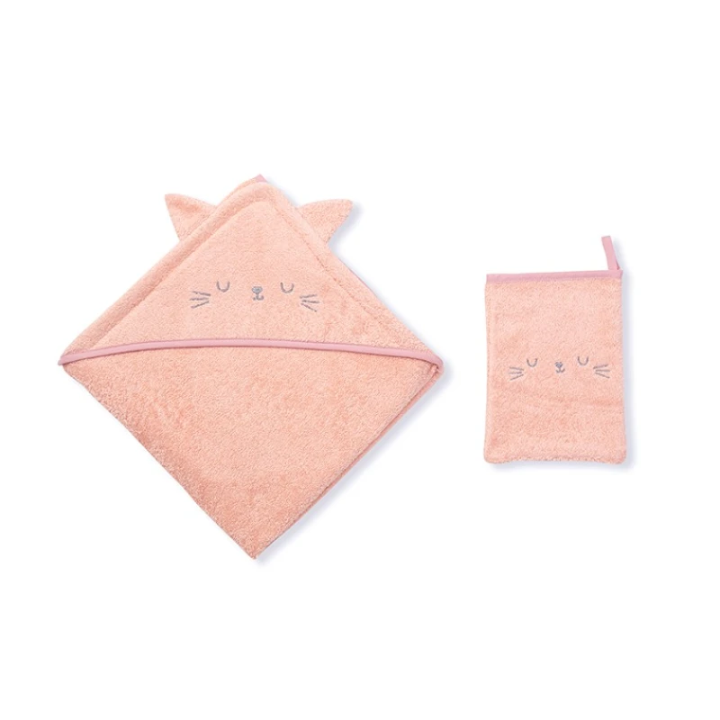Банное полотенце Funnababy VIP, хлопок, розовое, 90x90/15х21 см Банное полотенце Funnababy VIP, хлопок, розовое, 90x90/15х21 см