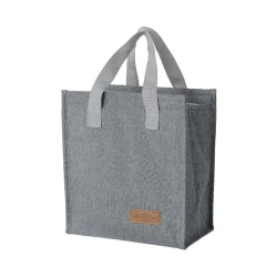 Сумка для ланч бокса Miniso Solid Color Lunch Bag Gray, 26x23x13 см