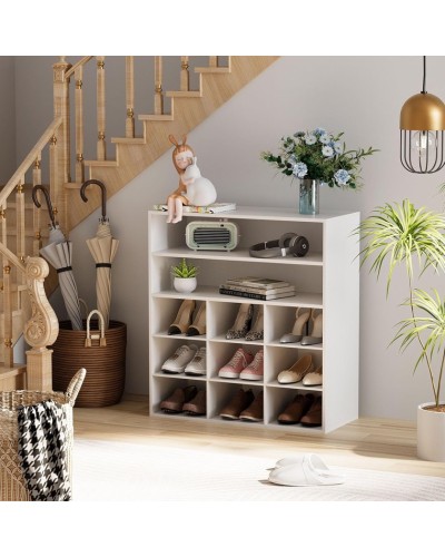 Ayaqqabı üçün stellaj Art Mebel, LDSP, ağ, 30x100x90 sm