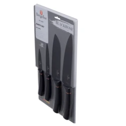 Набор ножей Berlinger Haus BH-2891, нержавеющая сталь, черный/розовый, 4 шт