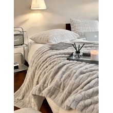 Yastıq üzlüklü dəst Luxe Cotton 000735, birnəfərlik, örtük 160x230 sm, yastıq üzü 50x70 sm, açıq boz
