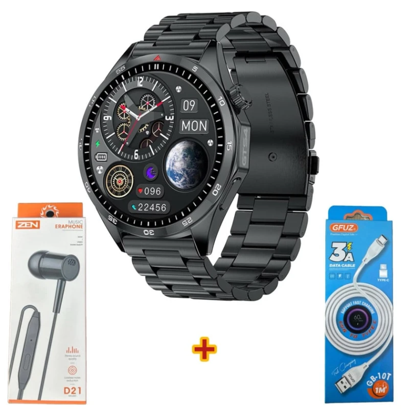 Смарт часы Lemfo GTS4 Black Steel + Проводные наушники ZEN D21 + Кабель USB GFUZ GB-10T USB to Type-C В подарок Смарт часы Lemfo GTS4 Black Steel + Проводные наушники ZEN D21 + Кабель USB GFUZ GB-10T USB to Type-C В подарок