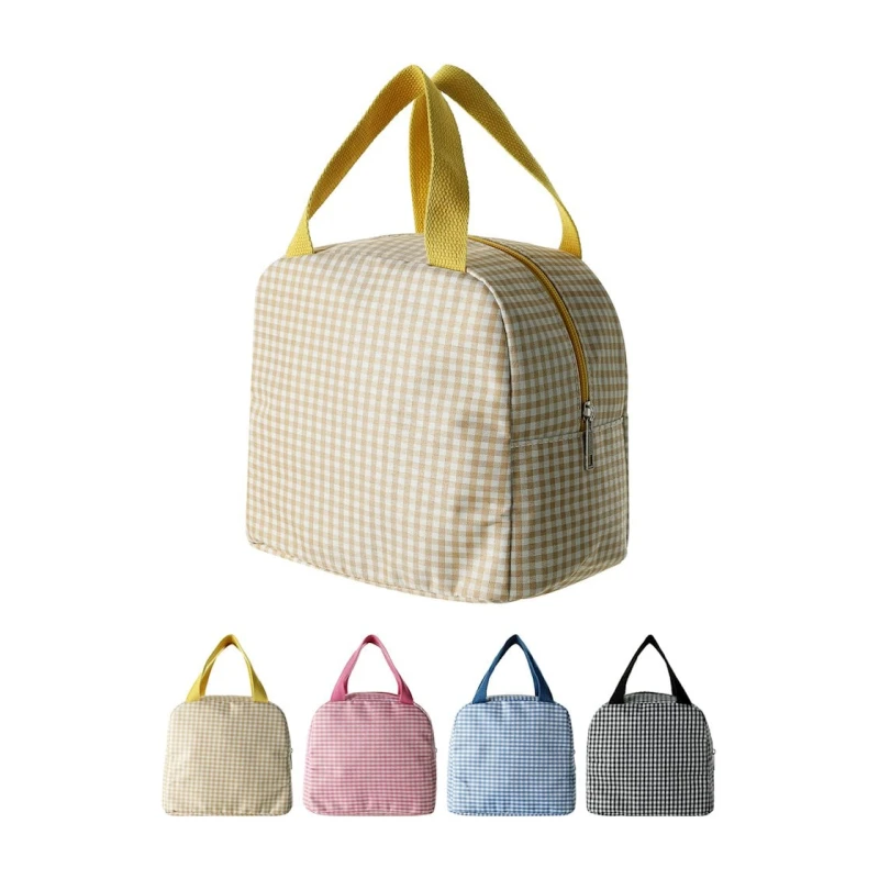 Сумка для ланч бокса Miniso Classic Check Bento Bag, в ассортименте Сумка для ланч бокса Miniso Classic Check Bento Bag, в ассортименте