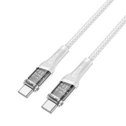 Kabel USB Hoco U111 Transparent Discovery Edition 60W Type-C to Type-C, 1.2 m