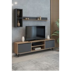Tumba Ev Plus ev_12116032, LDSP, antrasit, qəhvəyi, 180x35x35 sm